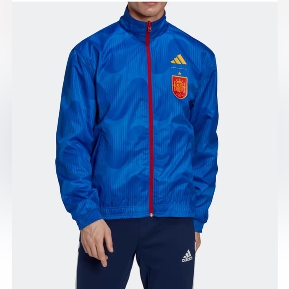 NWT ADIDAS Spain National Soccer Team Anthem Men’s Jacket Reversible HE8920 Sz S